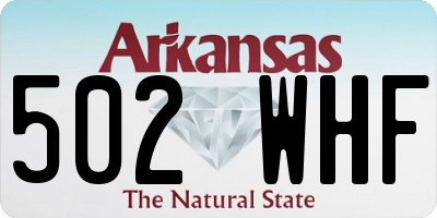 AR license plate 502WHF