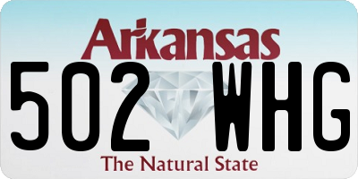 AR license plate 502WHG