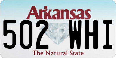 AR license plate 502WHI