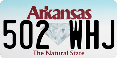 AR license plate 502WHJ