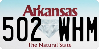 AR license plate 502WHM