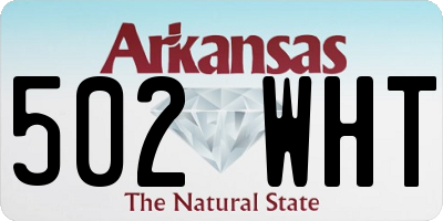 AR license plate 502WHT