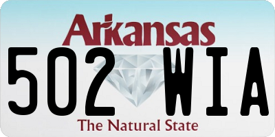 AR license plate 502WIA