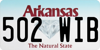 AR license plate 502WIB