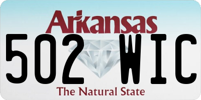 AR license plate 502WIC