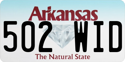 AR license plate 502WID
