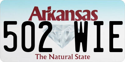 AR license plate 502WIE