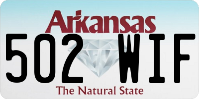 AR license plate 502WIF