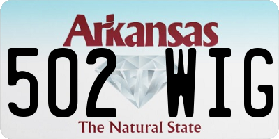 AR license plate 502WIG