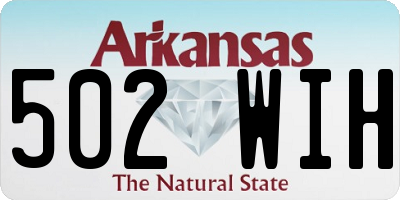 AR license plate 502WIH