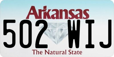AR license plate 502WIJ