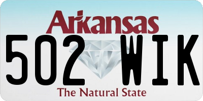 AR license plate 502WIK