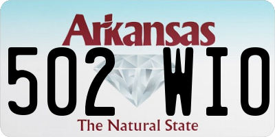 AR license plate 502WIO