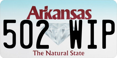 AR license plate 502WIP