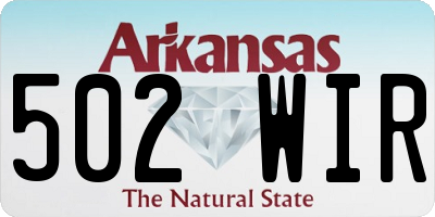AR license plate 502WIR