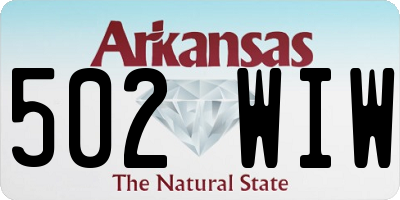 AR license plate 502WIW