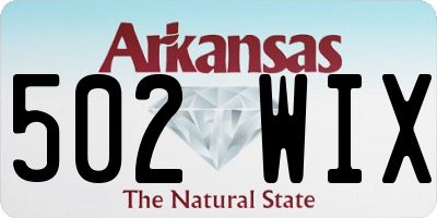 AR license plate 502WIX