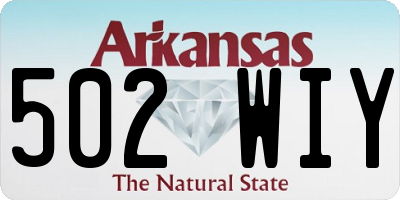 AR license plate 502WIY
