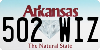 AR license plate 502WIZ