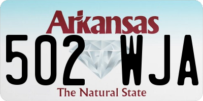 AR license plate 502WJA