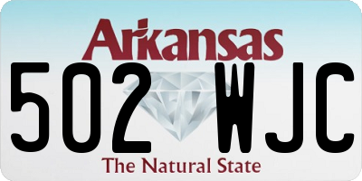 AR license plate 502WJC