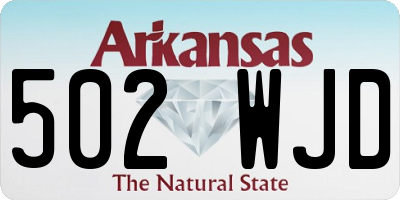 AR license plate 502WJD
