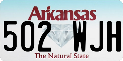 AR license plate 502WJH