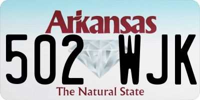 AR license plate 502WJK