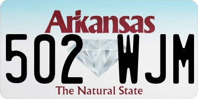 AR license plate 502WJM