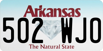 AR license plate 502WJO