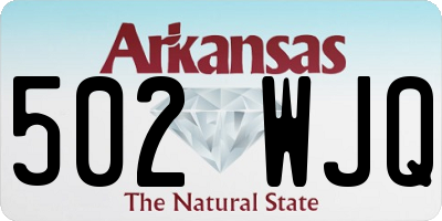 AR license plate 502WJQ