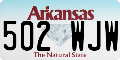 AR license plate 502WJW