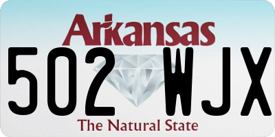 AR license plate 502WJX