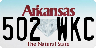 AR license plate 502WKC