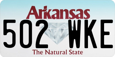 AR license plate 502WKE