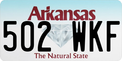 AR license plate 502WKF