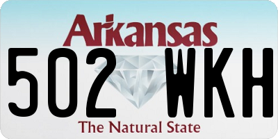 AR license plate 502WKH