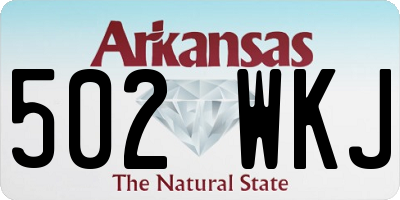 AR license plate 502WKJ