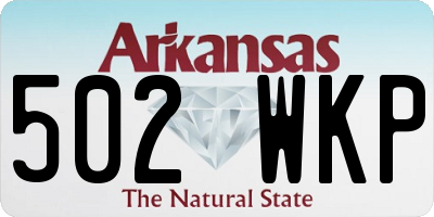 AR license plate 502WKP