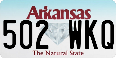 AR license plate 502WKQ