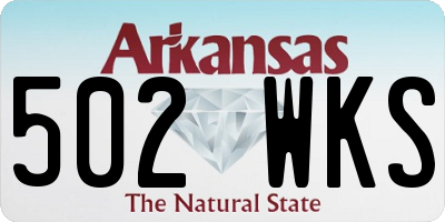 AR license plate 502WKS