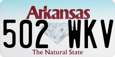 AR license plate 502WKV