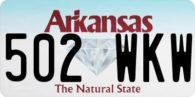 AR license plate 502WKW