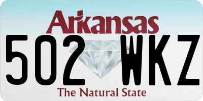 AR license plate 502WKZ