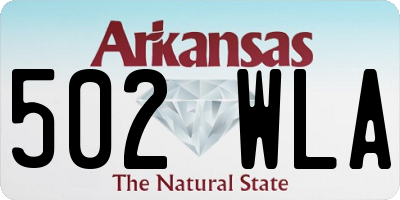 AR license plate 502WLA