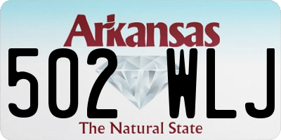 AR license plate 502WLJ