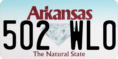 AR license plate 502WLO