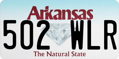 AR license plate 502WLR