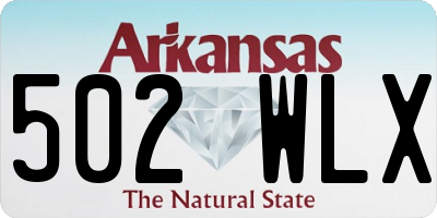AR license plate 502WLX