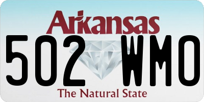 AR license plate 502WMO
